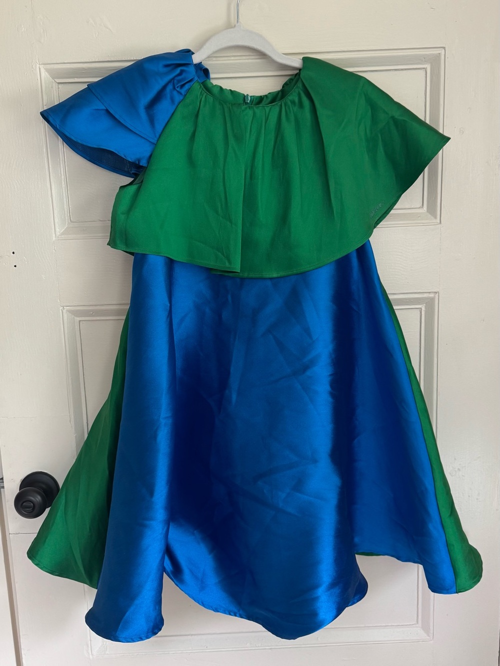 NWT ValMax Couture Made in Italy Two-Tone Blue Green Occasion Dress Girls Sz 12